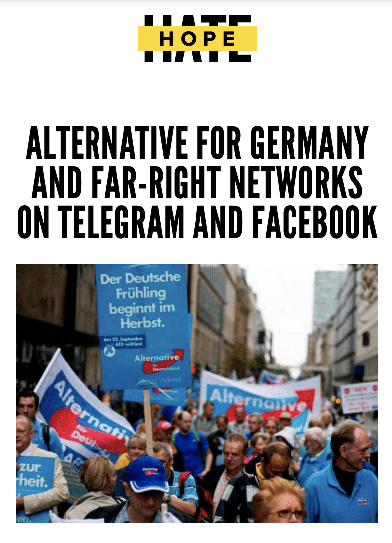 Alternative for Germany and far-right networks on Telegram and Facebook