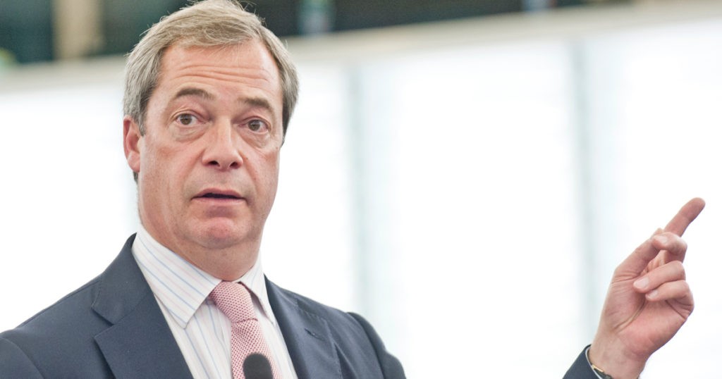 a picture of Nigel Farage looking lost and confused