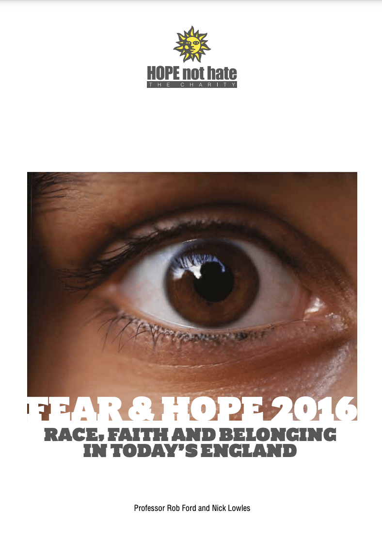 Fear and HOPE 2016 Race, faith and belonging in today’s England