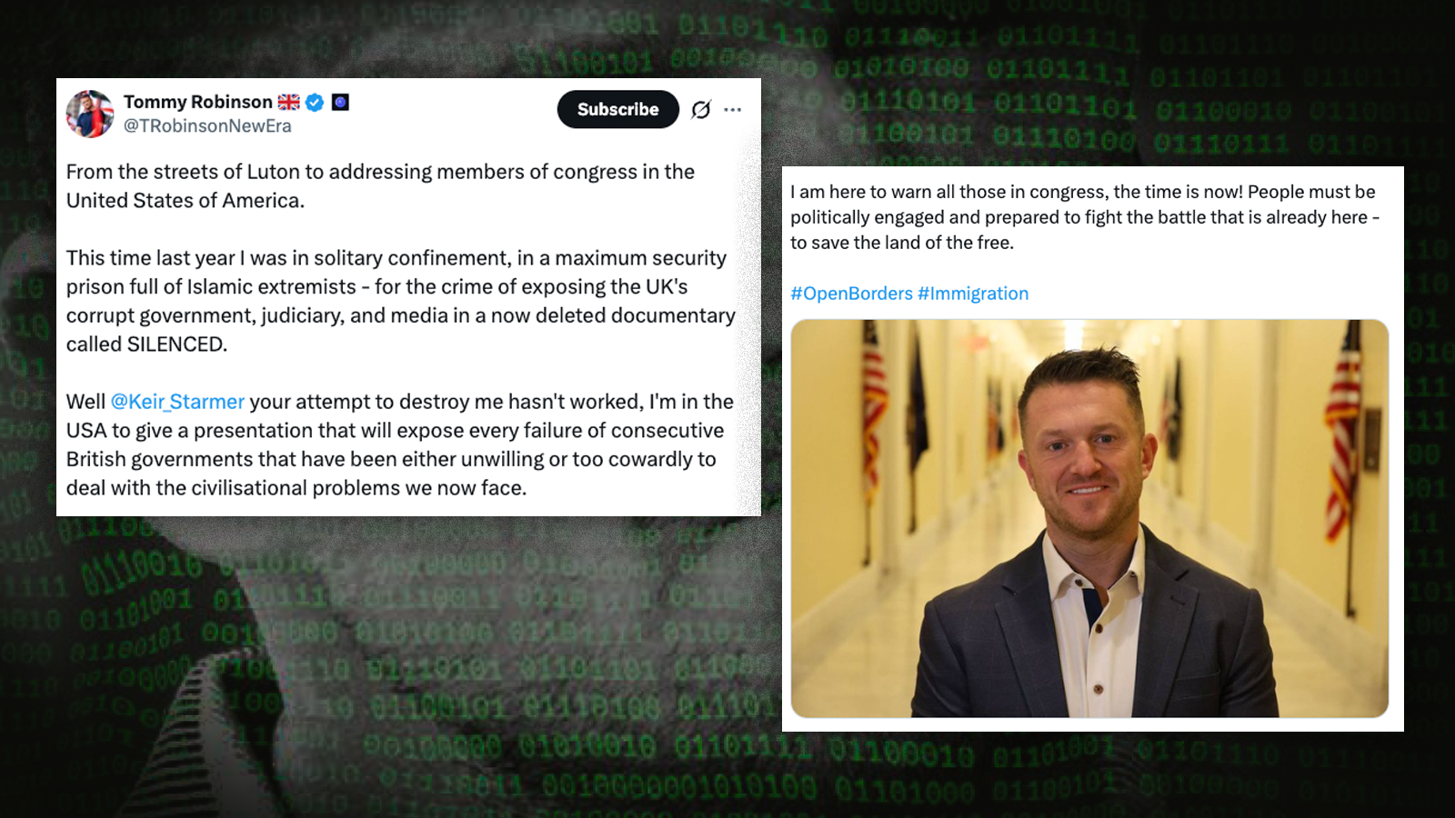 Tommy Robinson post screenshot